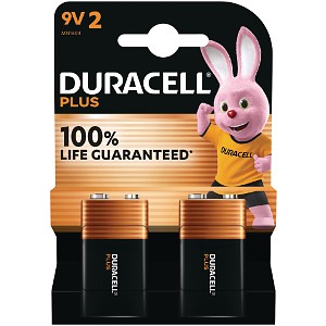Duracell Plus Power 9v Pack of 2