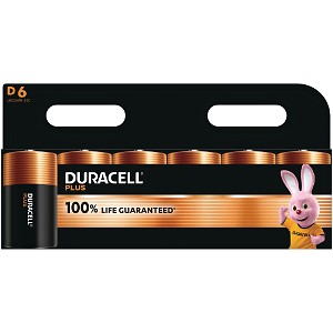 Duracell Plus D Size (Pack of 6)