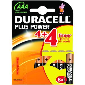 Baterie Duracell Plus Power AAA (4 szt.+4 szt gratis)