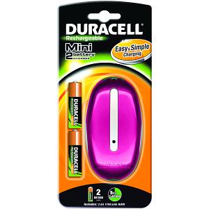 Duracell Mini Charger (Pink) +2 AA Cells
