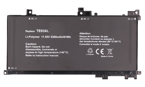 OMEN 15-ax210TX Bateria (3 Komory)