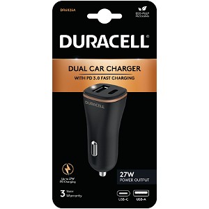 Ładowarka samochodowa Duracell USB-A + USB-C